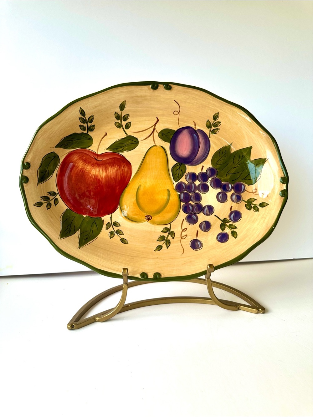 Hand-Painted Oval Serving Platter - Home Trends